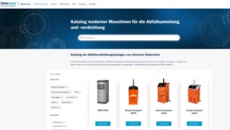 Katalog moderner Maschinen f&uuml;r die Abfallsammlung und -verdichtung.